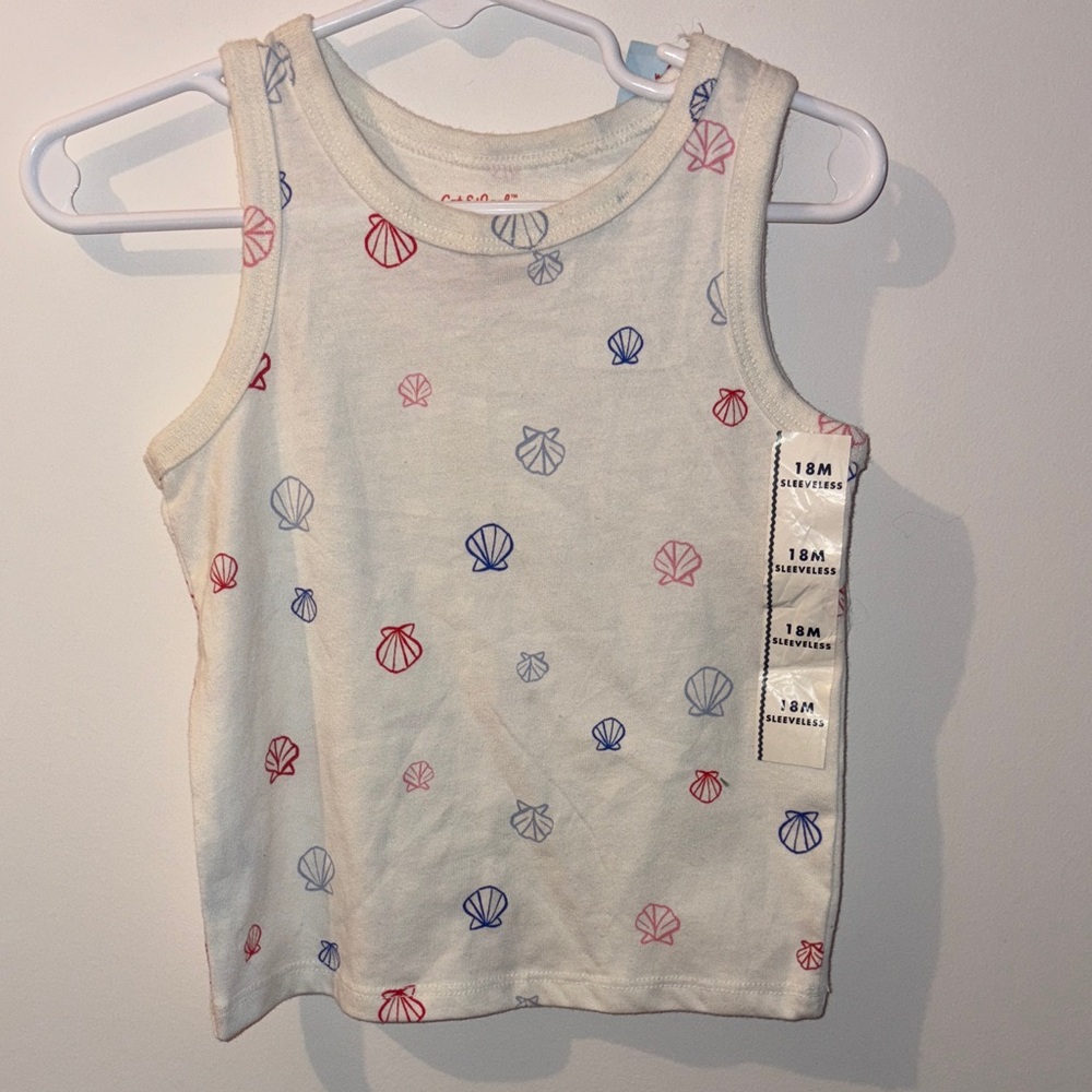 💥 2/$7💥 Baby sea shell tank top- 18 month